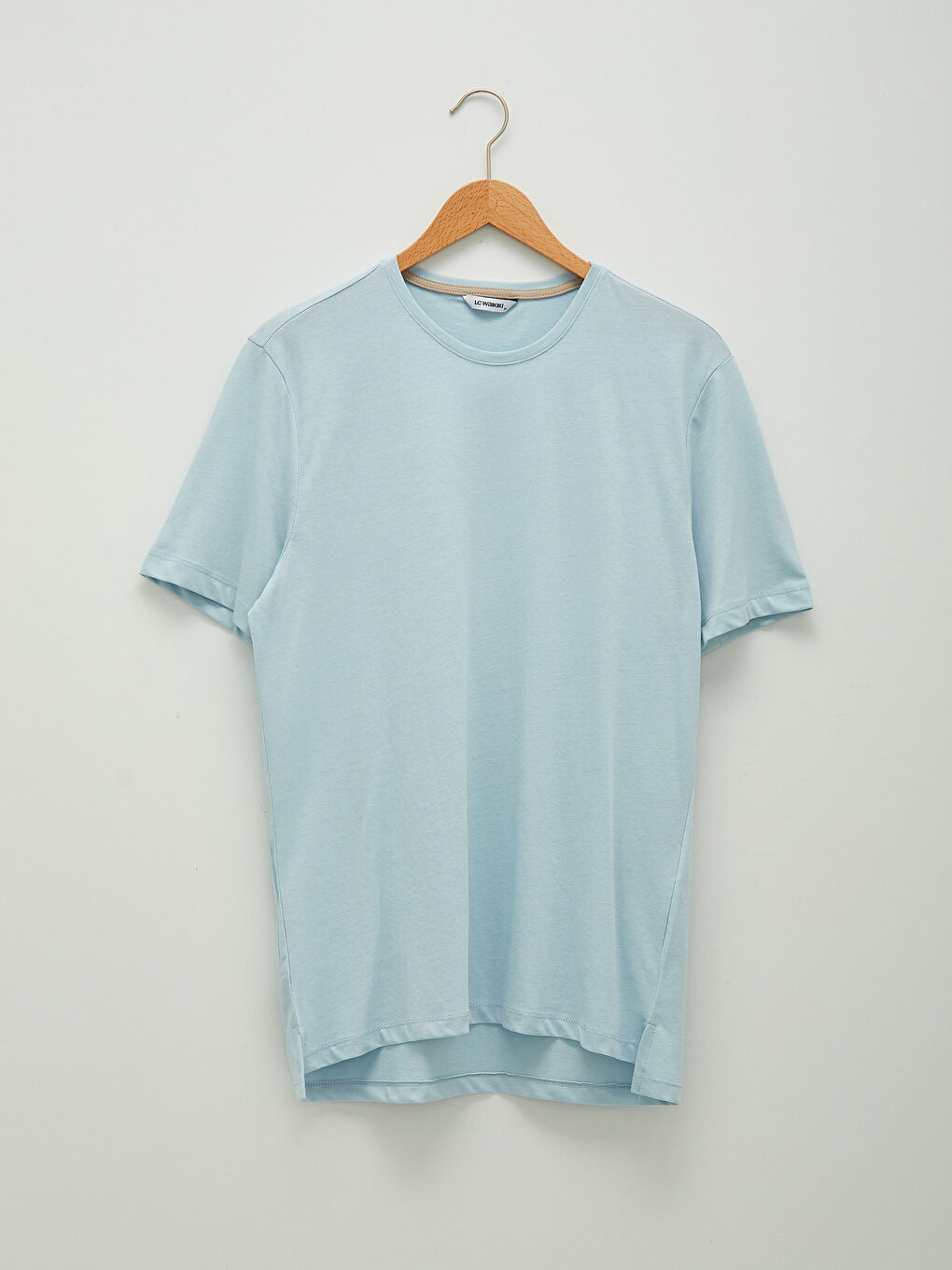 تيشيرت رجالي ياقة دائرية كم قصير قطن ممشط أساسي-5