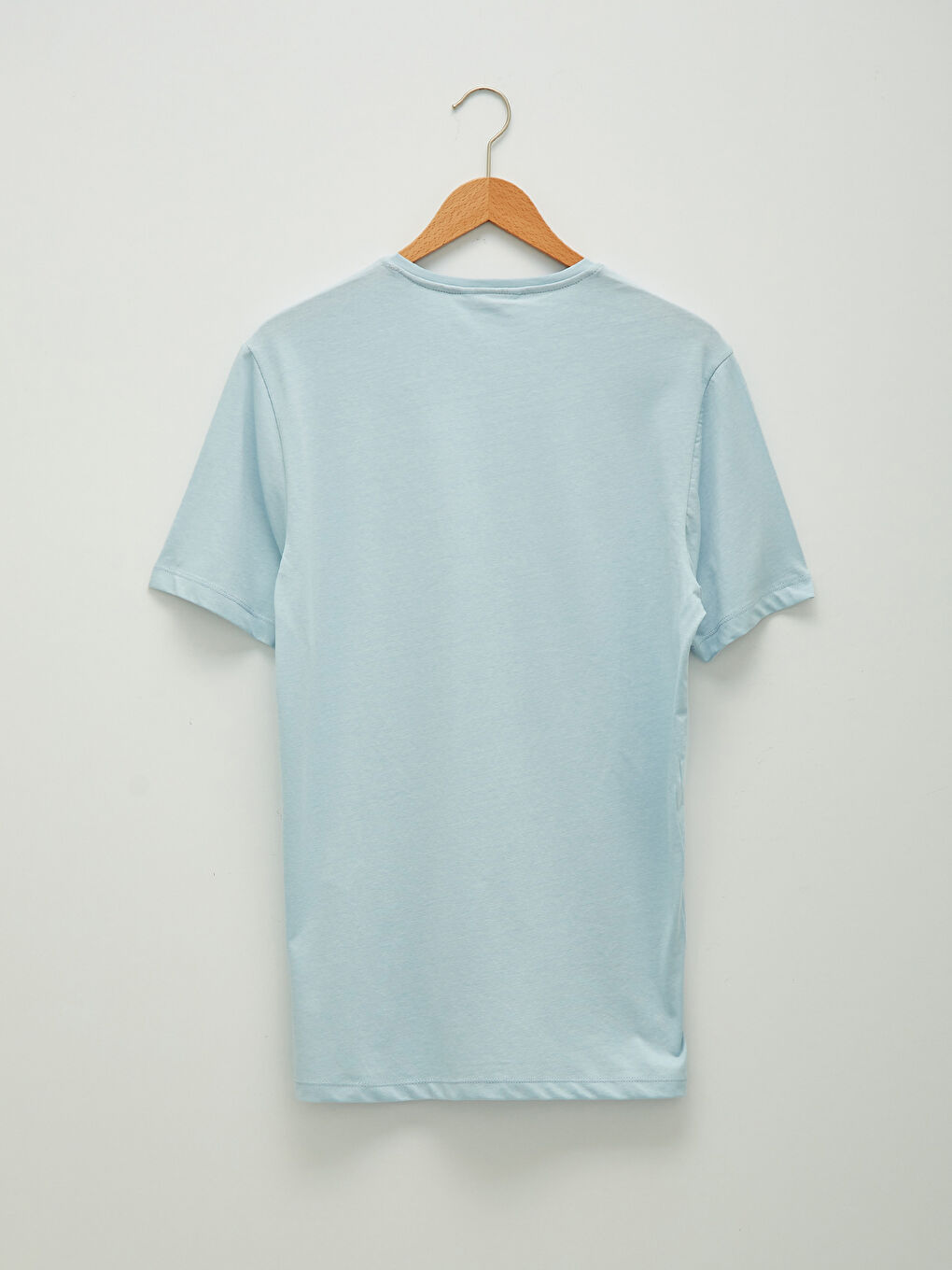 تيشيرت رجالي ياقة دائرية كم قصير قطن ممشط أساسي-6