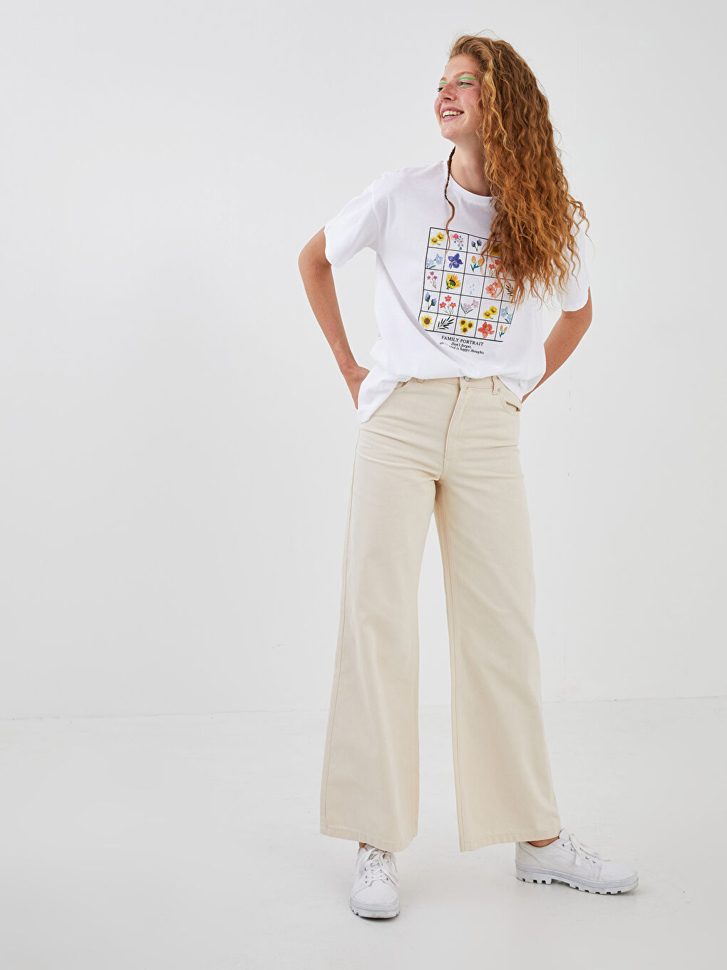 XSIDE Women's Wide Leg Pocket Detailed Jean Trousers -S1KL00Z8-FWL