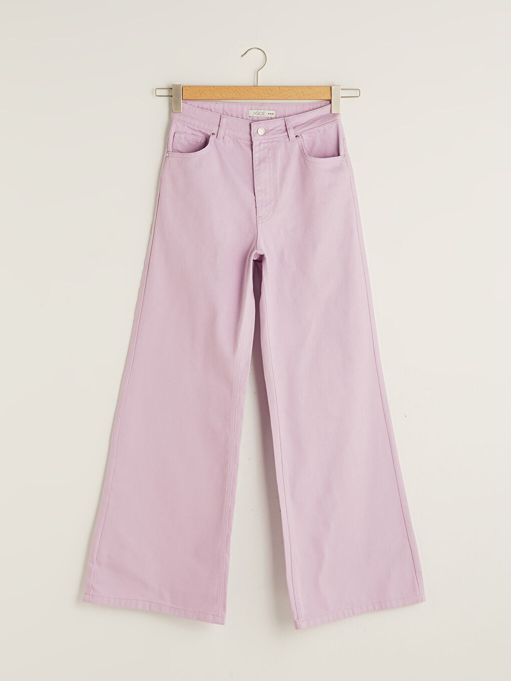 جينز واسع الساق بتفاصيل جيوب للسيدات-6