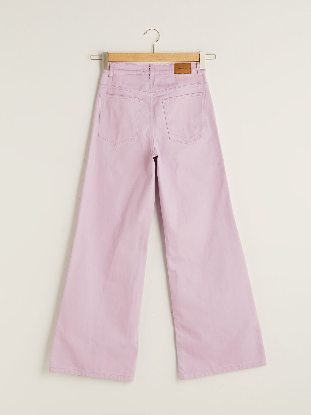 جينز واسع الساق بتفاصيل جيوب للسيدات-7