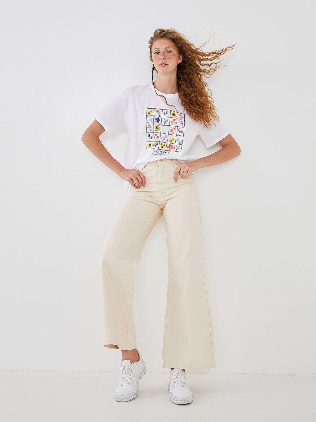 XSIDE Women's Wide Leg Pocket Detailed Jean Trousers -S1KL00Z8-FWL