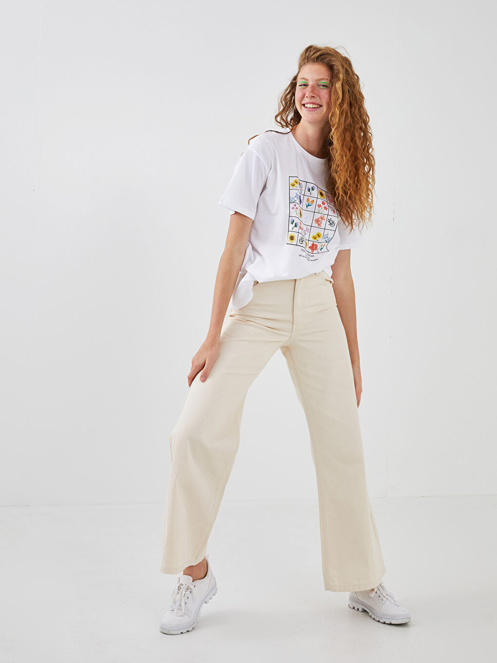 XSIDE Women's Wide Leg Pocket Detailed Jean Trousers -S1KL00Z8-FWL