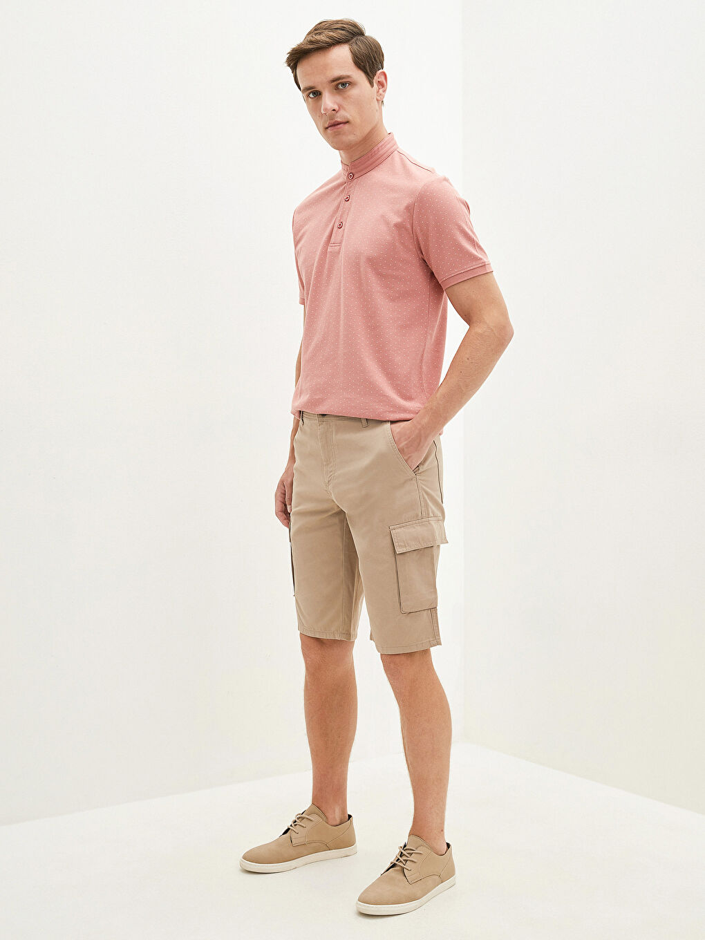 شورت كارغو تويل عادي للرجال-1