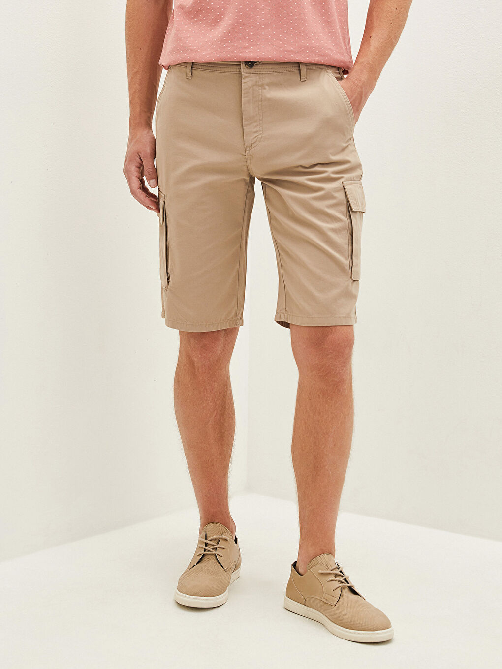 شورت كارغو تويل عادي للرجال-2