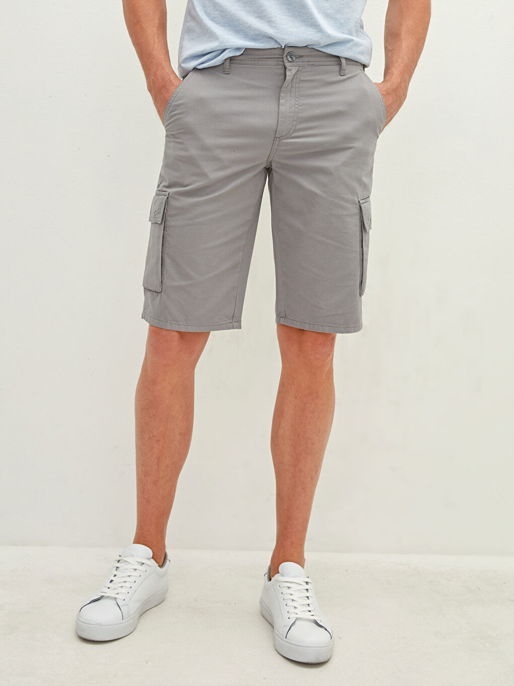 Standard Fit Twill Men's Cargo Shorts-2