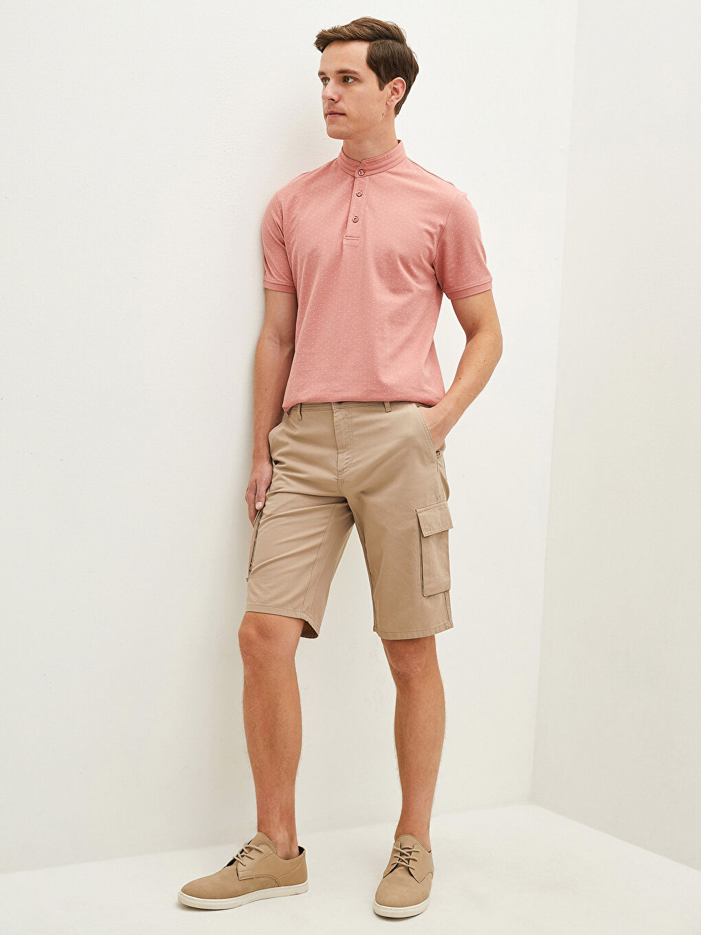 شورت كارغو تويل عادي للرجال-4