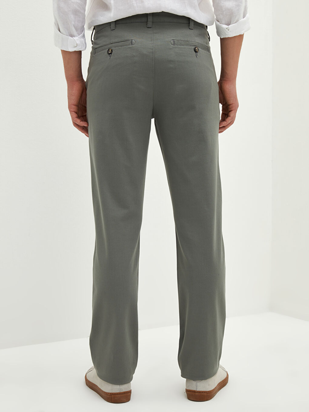 Normal Kalıp Erkek Chino Pantolon-3