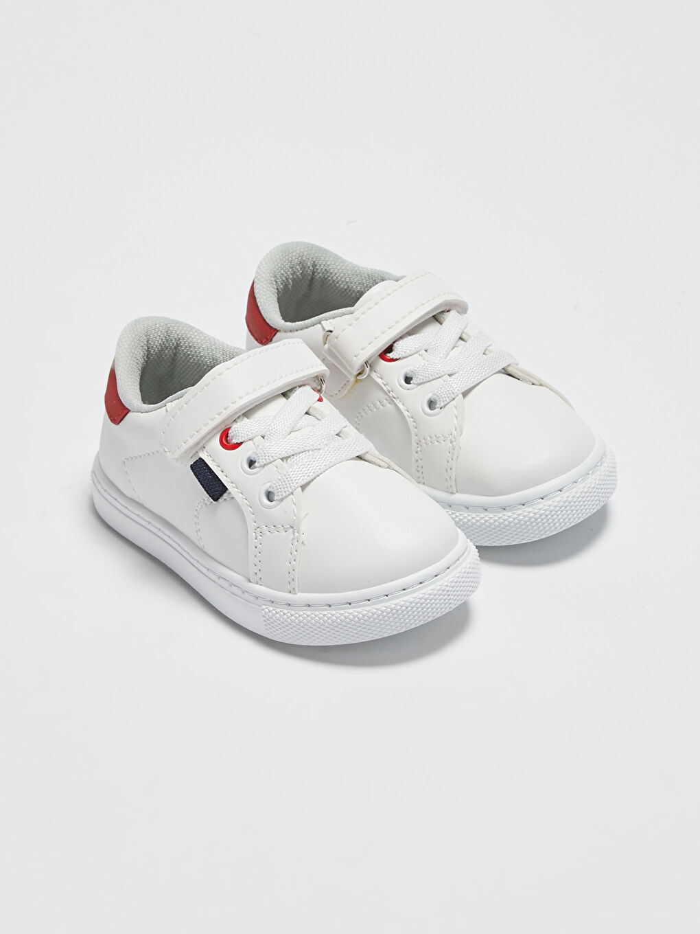 Beyaz Cırt Cırtlı Erkek Bebek Günlük Spor Ayakkabı
