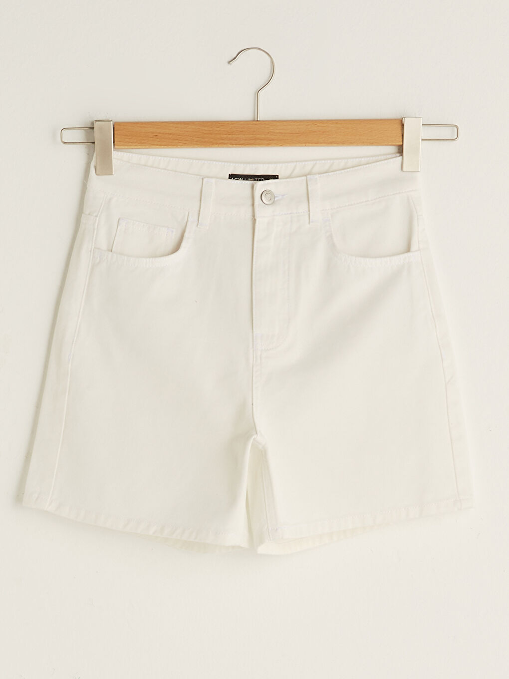 Women's Bermuda Shorts With Elastic Waist Pocket Detailed Cotton-12