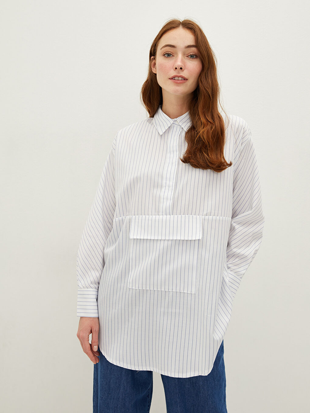 قميص تونيك للسيدات مخطط-1