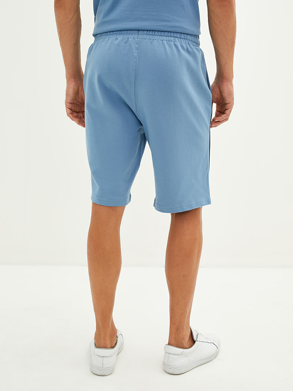 Mavi Standart Kalıp Erkek Bermuda Şort-9