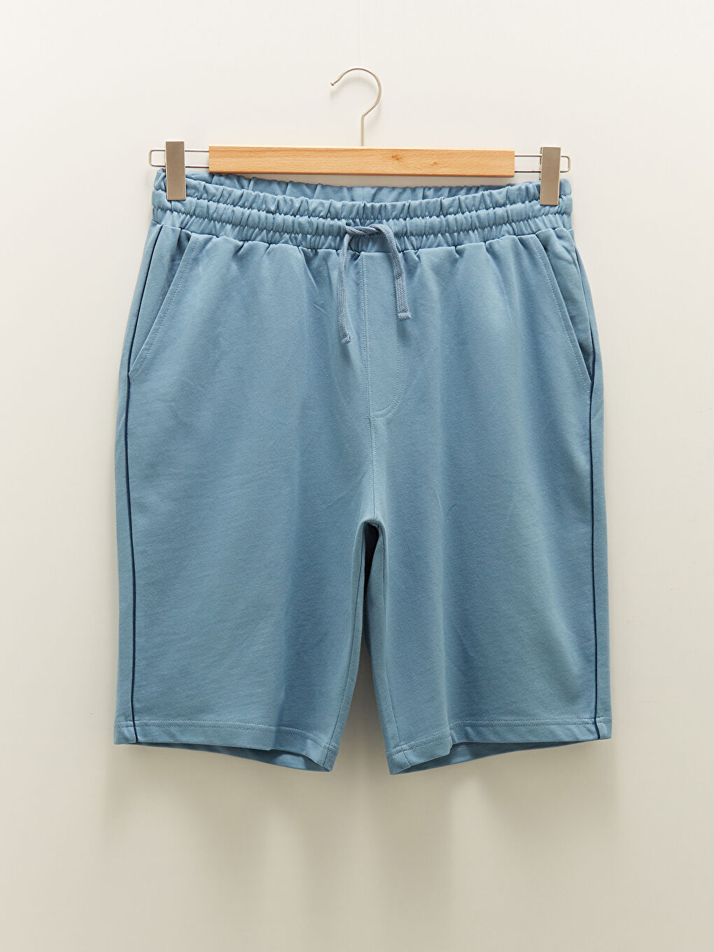 Mavi Standart Kalıp Erkek Bermuda Şort-10