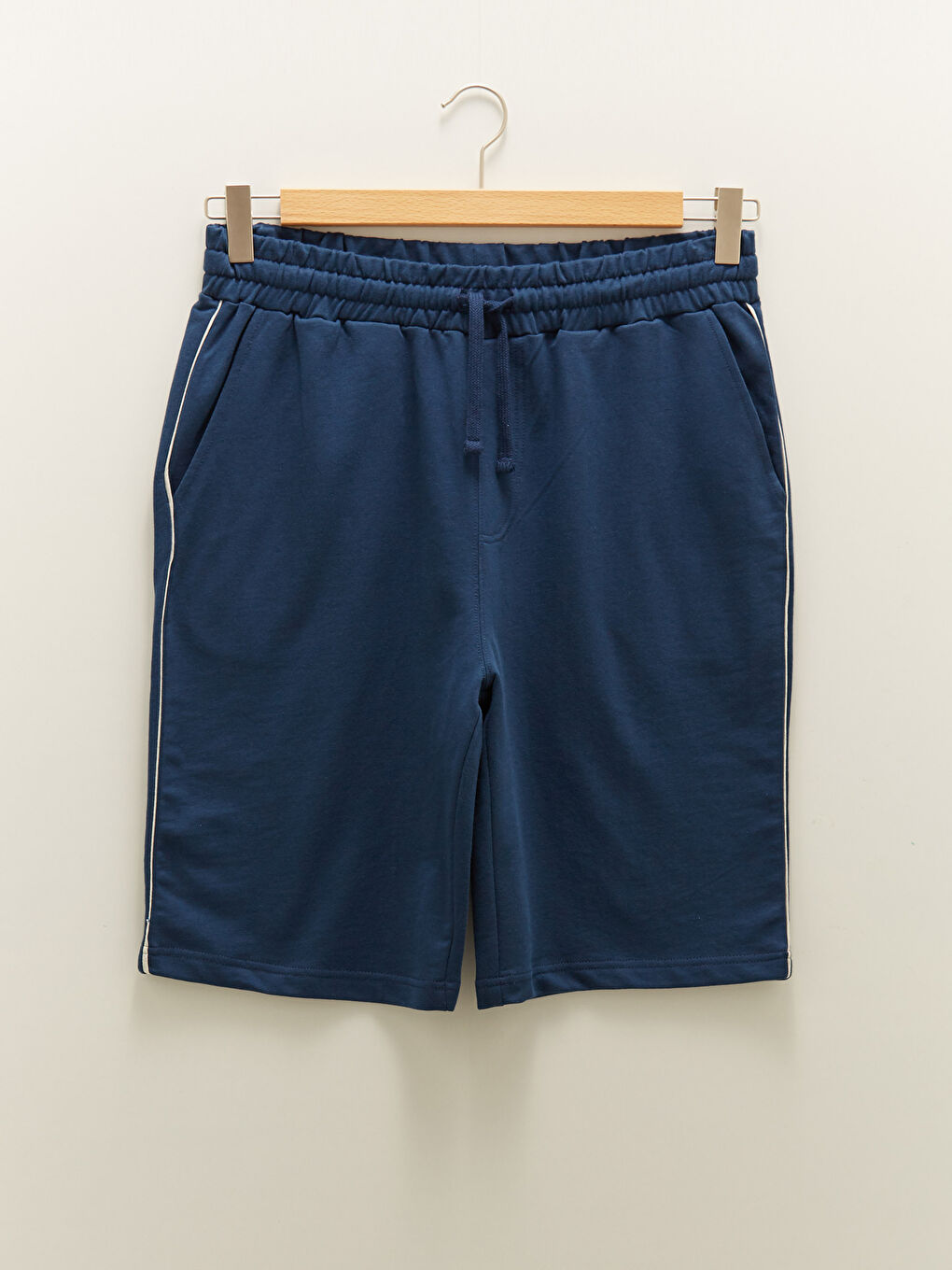 Lacivert Standart Kalıp Erkek Bermuda Şort-5