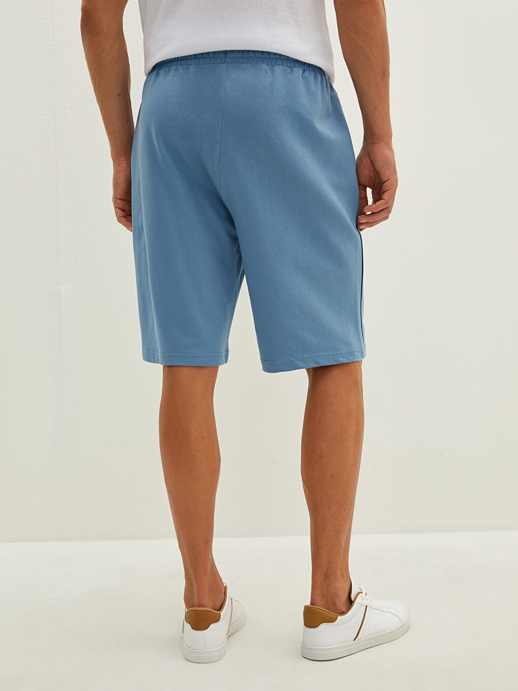 Mavi Standart Kalıp Erkek Bermuda Şort-8