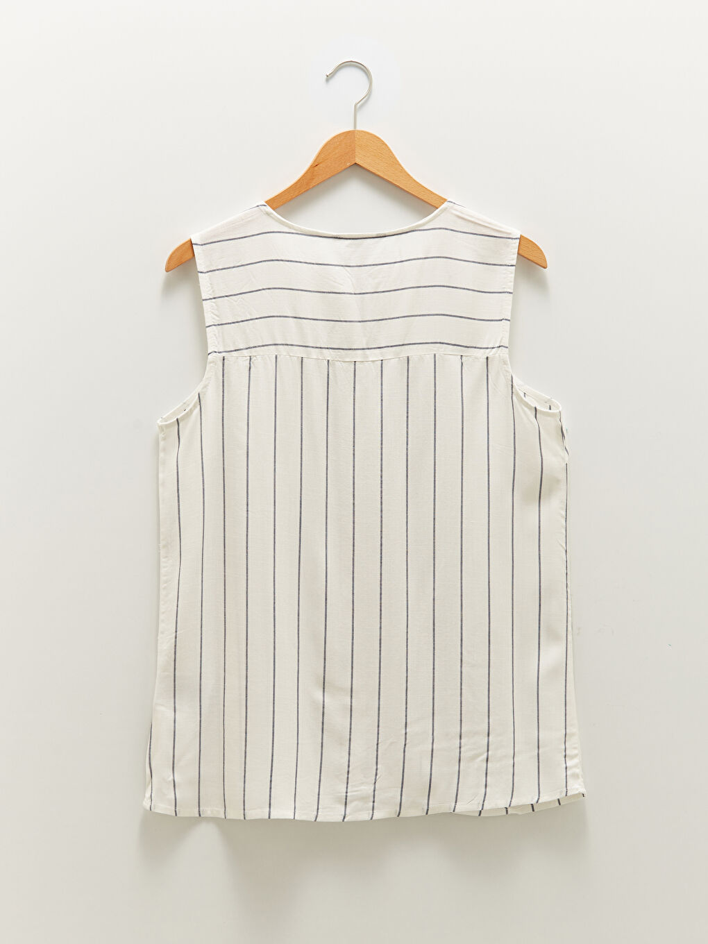 Crew Neck Striped Sleeveless Viscose Women's Shirt-6