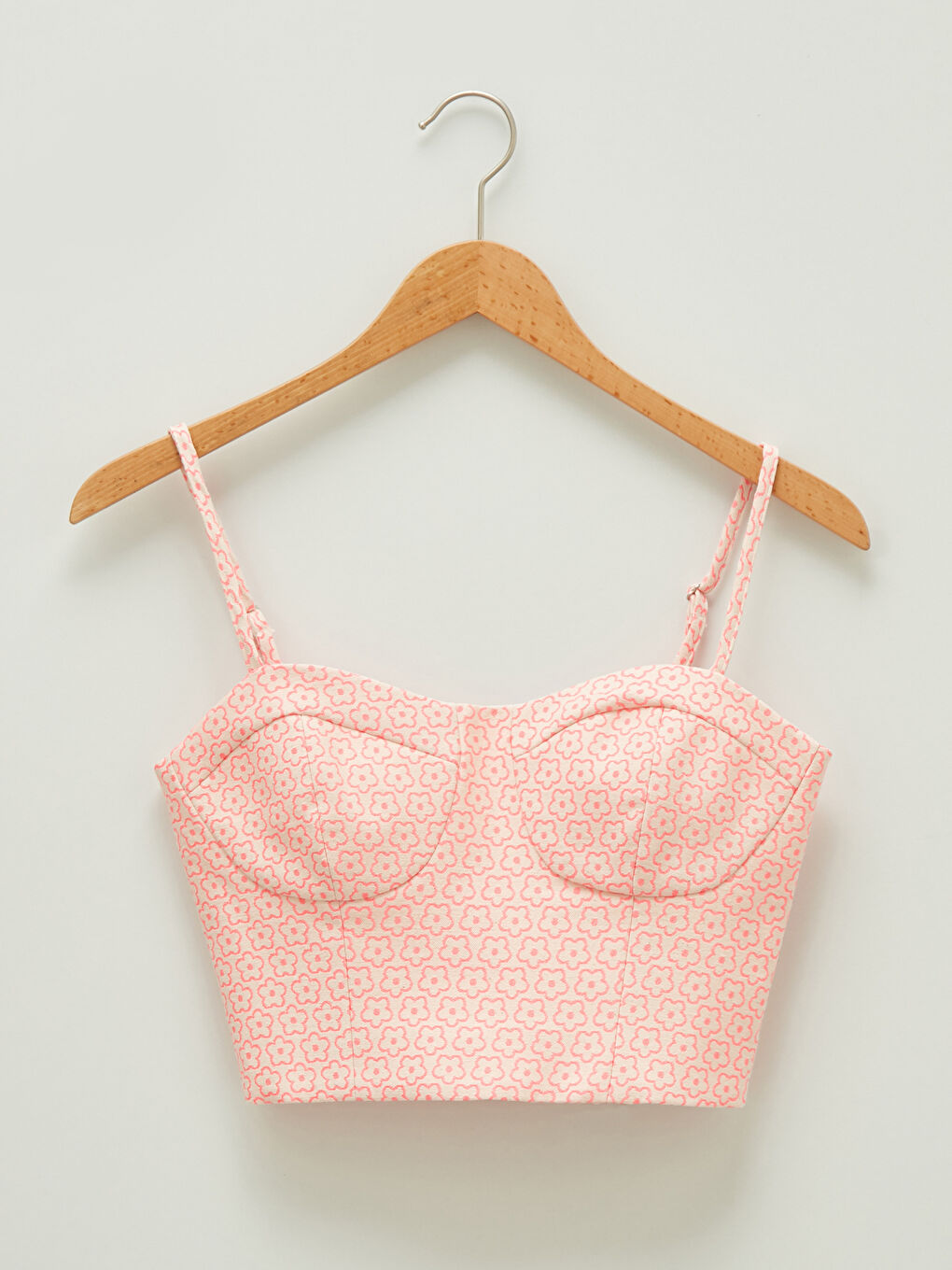 Bustier Imprimé Femme à Fines Bretelles et Fermeture Éclair au Dos-7