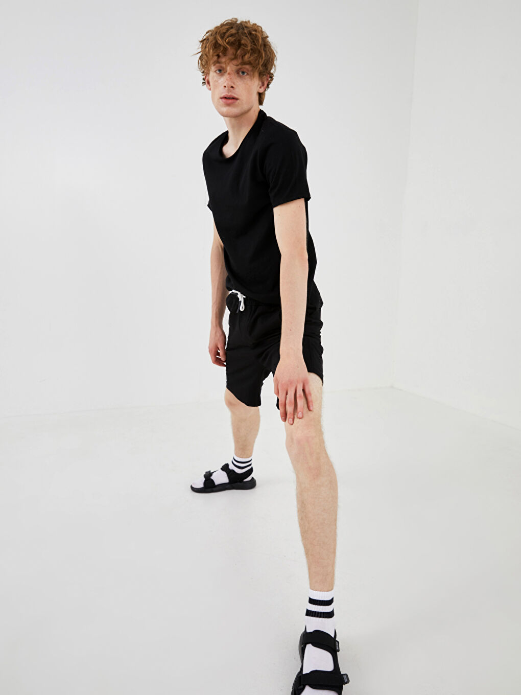 Crew Neck Short Sleeve Basic Combed Cotton Men's T-shirt-3