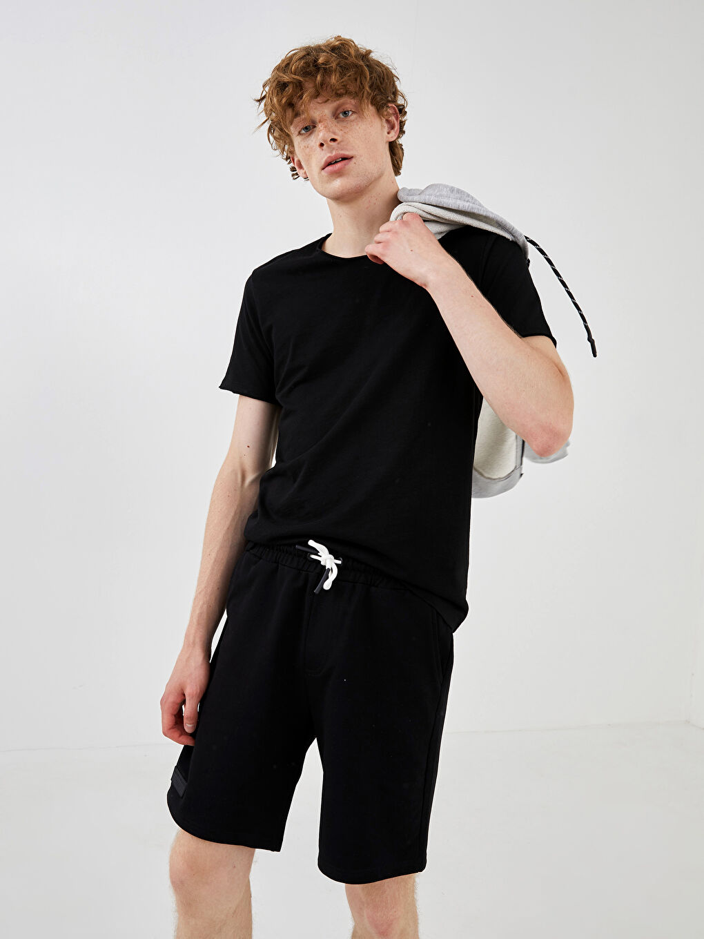 Crew Neck Short Sleeve Basic Combed Cotton Men's T-shirt-4