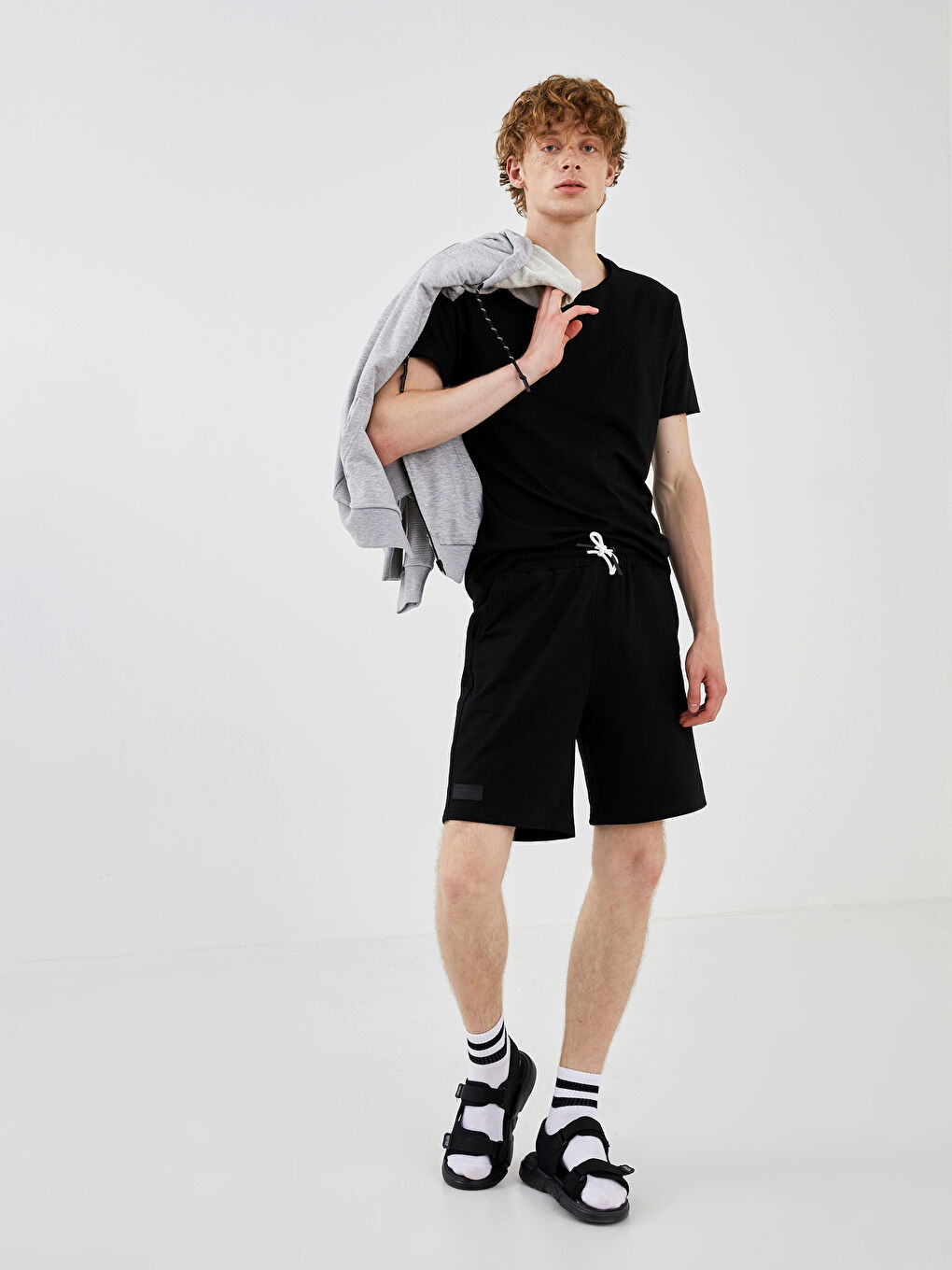 Crew Neck Short Sleeve Basic Combed Cotton Men's T-shirt