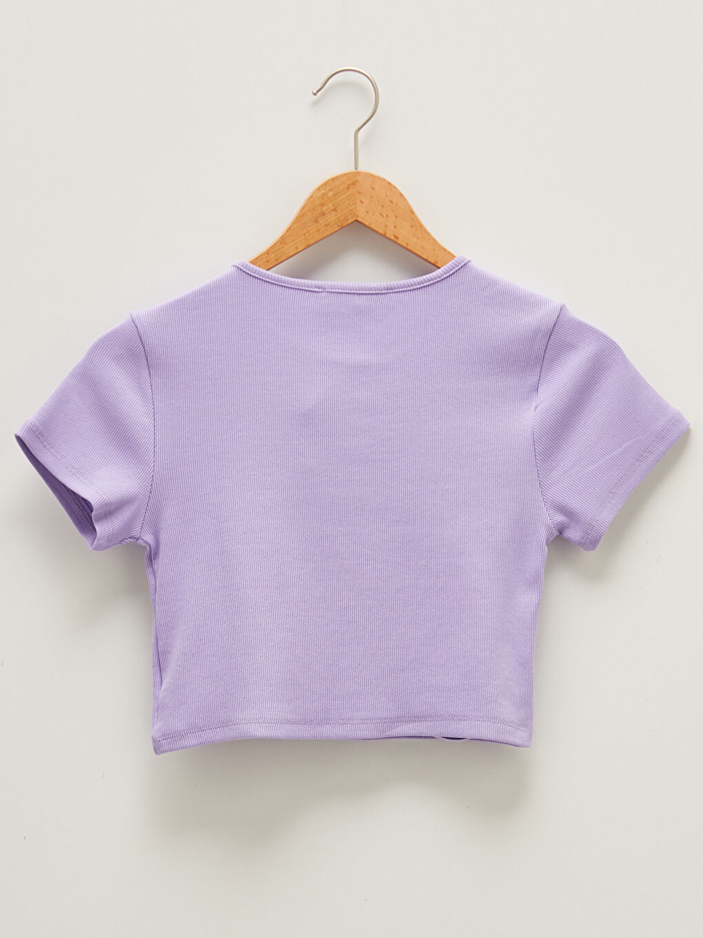 Crew Neck Tie Detailed Crop Camisole Fabric Women's Blouse-6