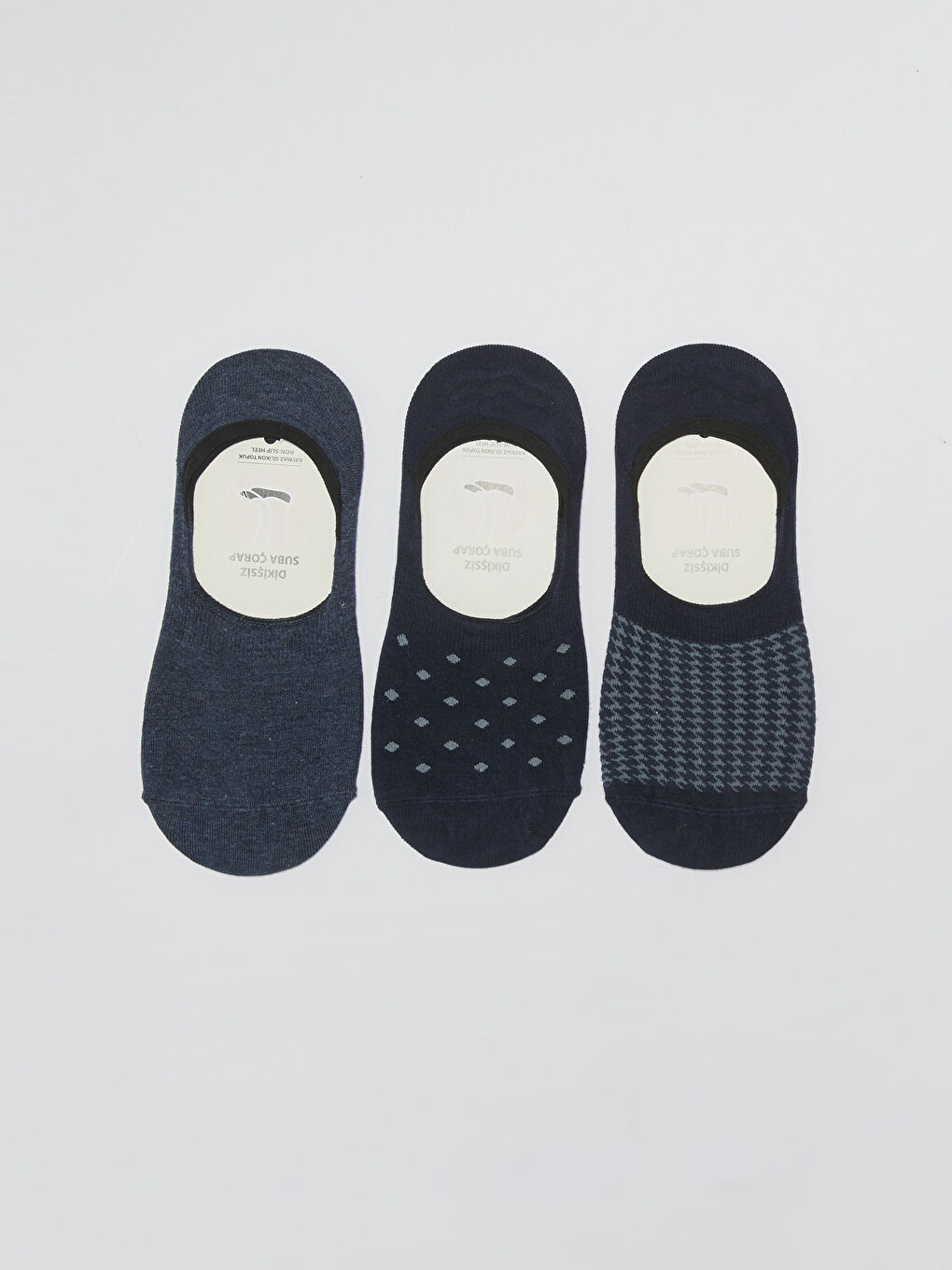 Patterned Men's Invisible Socks 3-packs-1