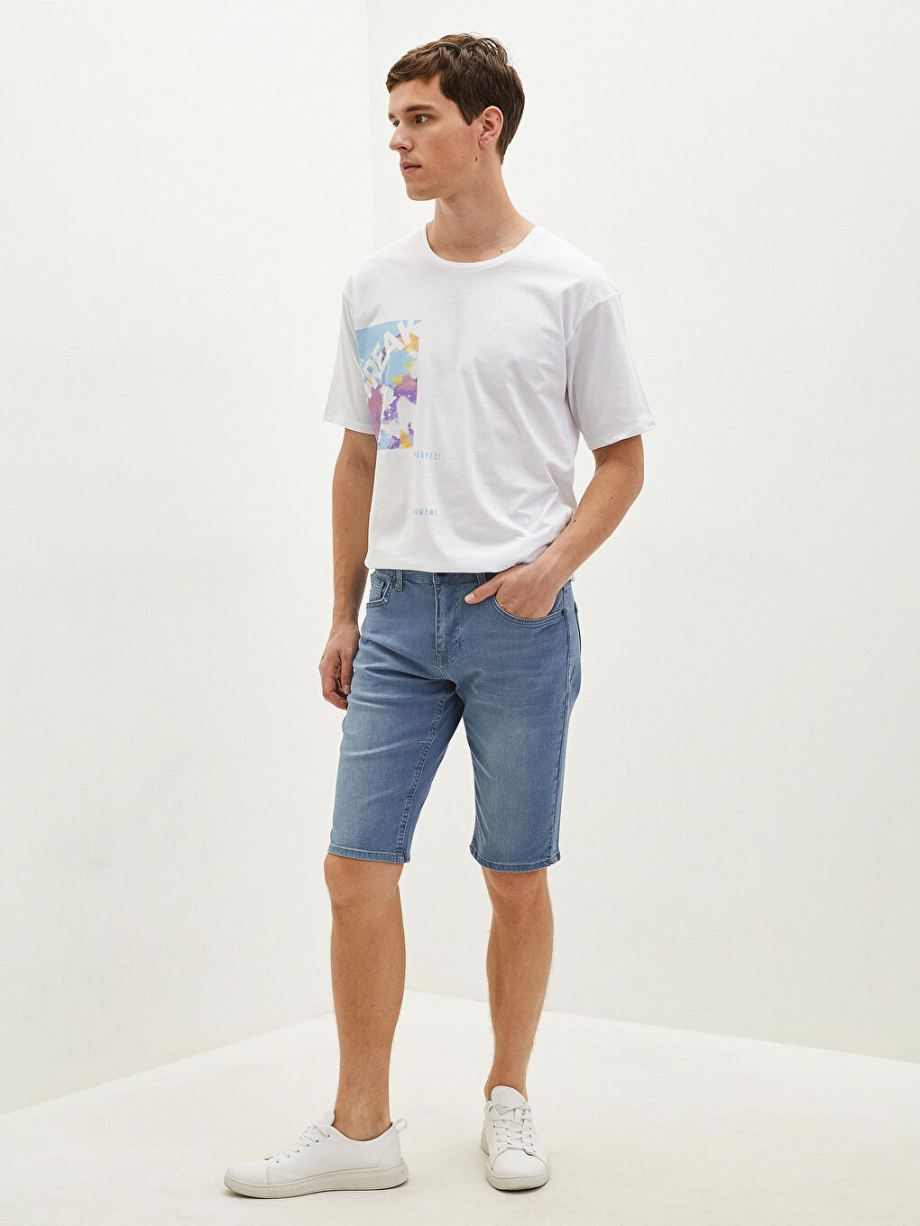 Standard Fit Men's Jean Shorts -S1KO09Z8-H45