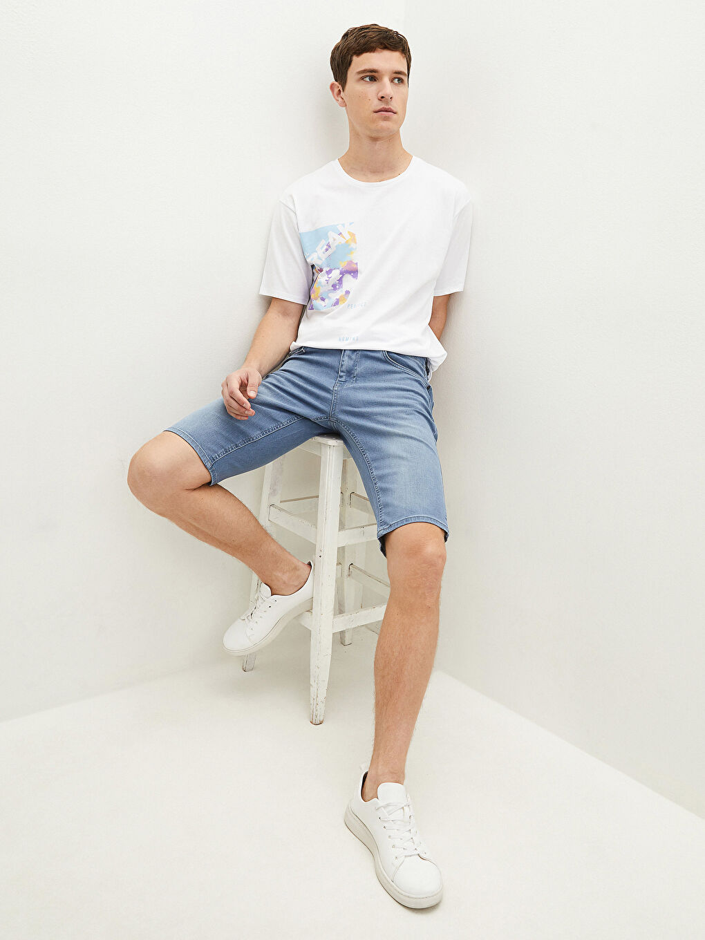Standard Fit Men's Jean Shorts -S1KO09Z8-H45