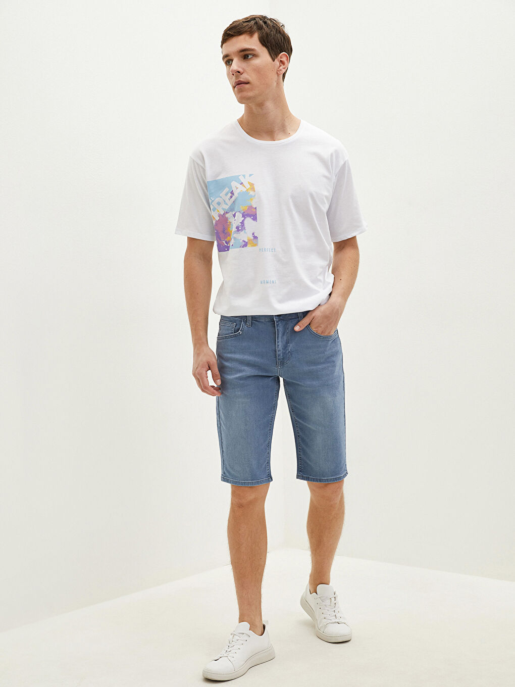 Standard Fit Men's Jean Shorts -S1KO09Z8-H45