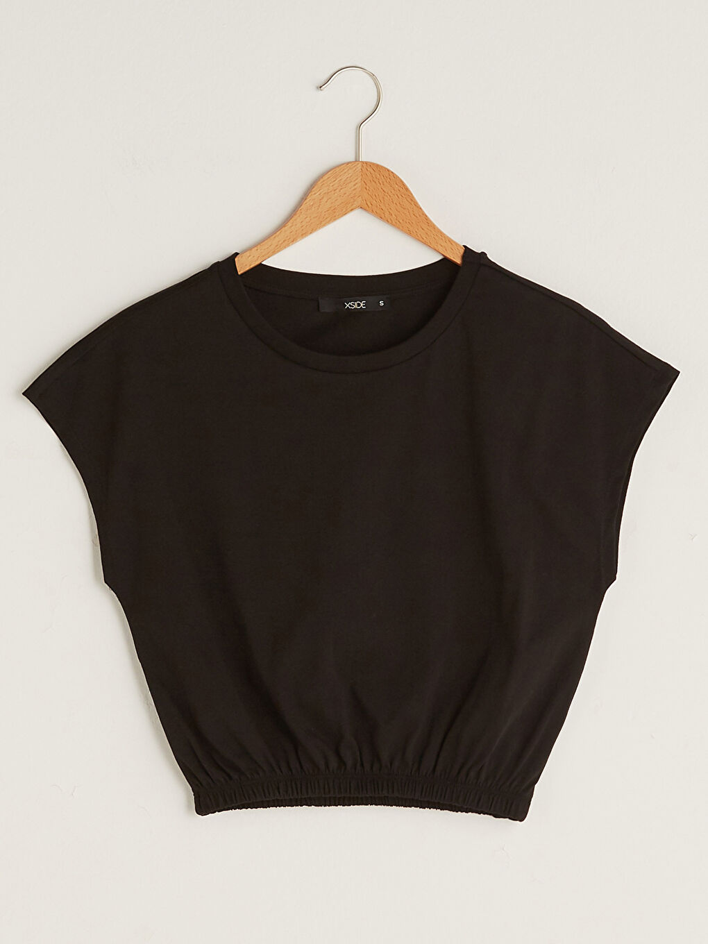 Crew Neck Sleeveless Basic Women's Crop Blouse-5