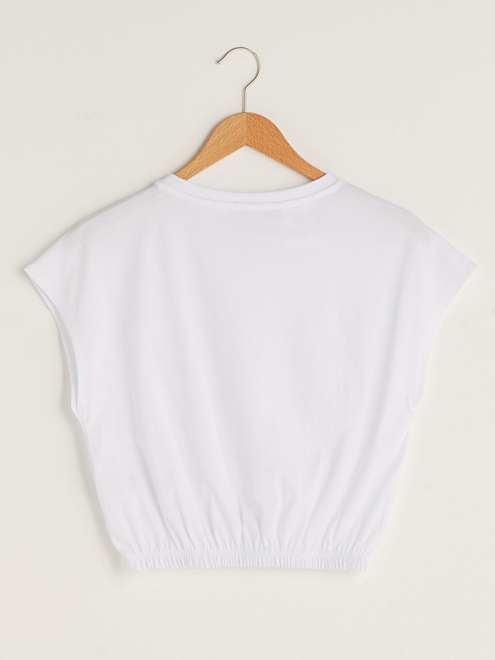 Blouse Crop Basique Sans Manches pour Femmes à Col Rond-6