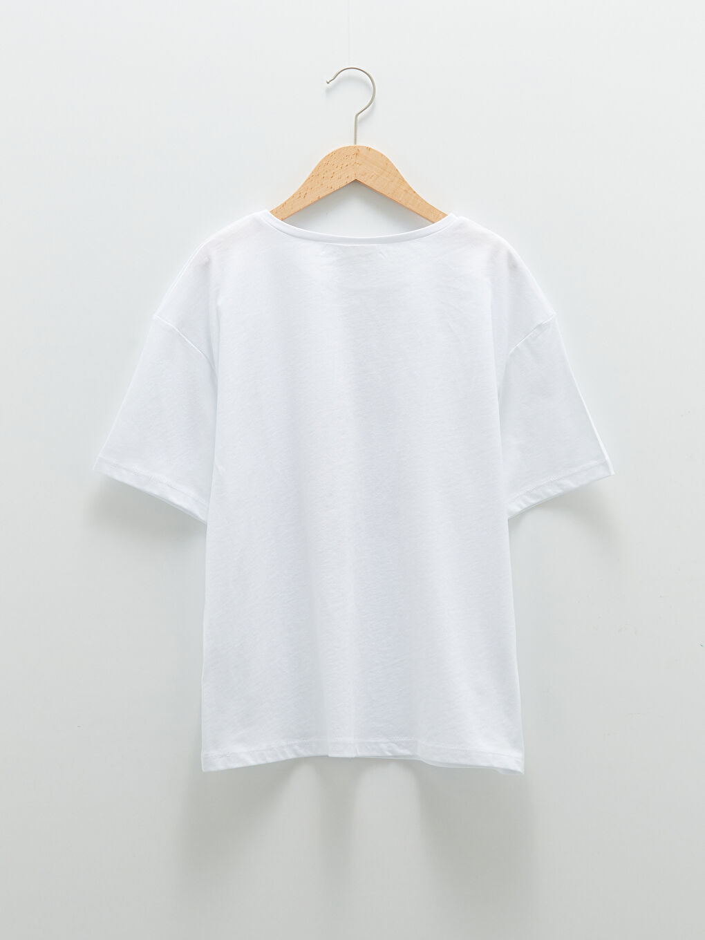 T-shirt Fille en Coton à Manches Courtes Imprimé Col Rond-1