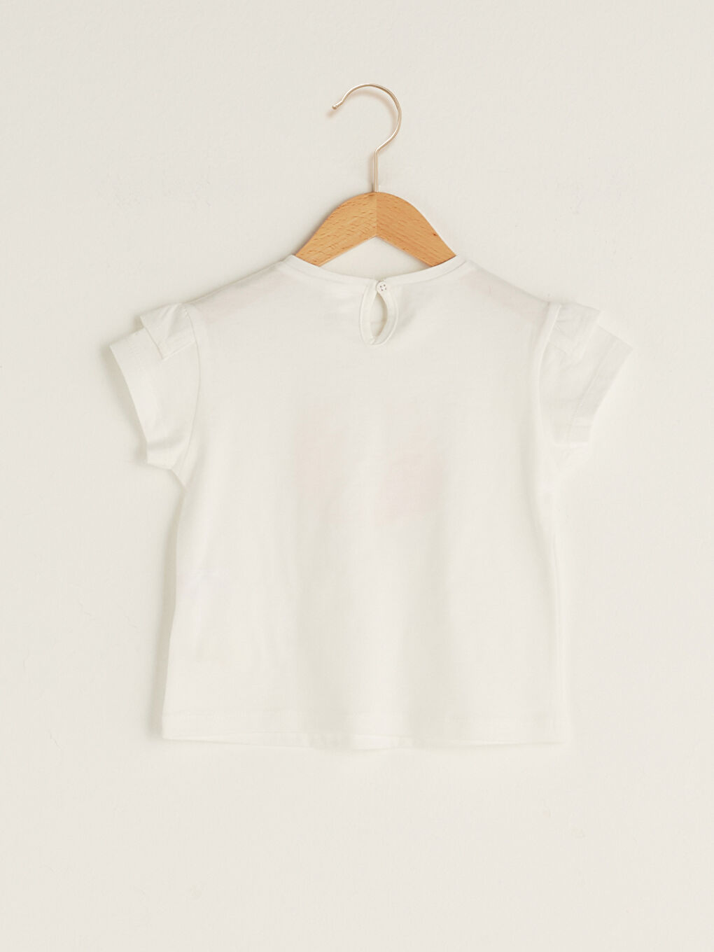 Crew Neck Short Sleeve Printed Baby Girl T-Shirt-1