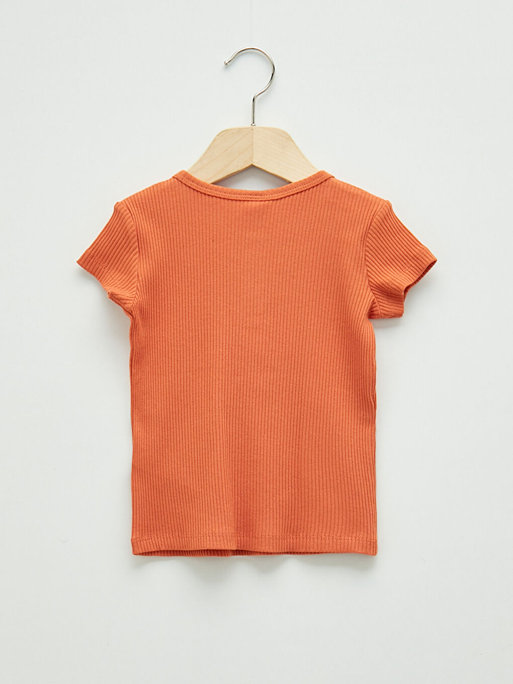 Turuncu Bisiklet Yaka Kısa Kollu Basic Erkek Pijama Takımı-3