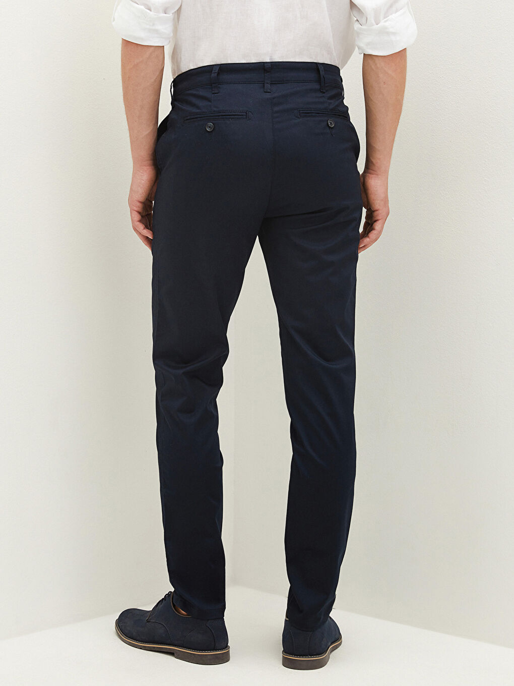 بنطلون تشينو جباردين ضيق تدريجياً للرجال-3