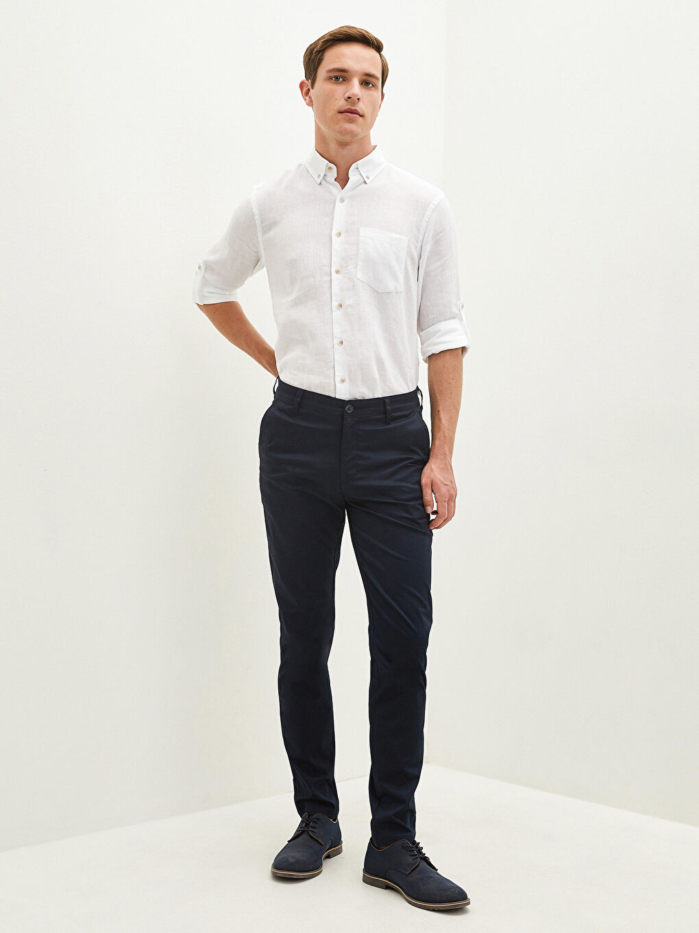 بنطلون تشينو جباردين ضيق تدريجياً للرجال