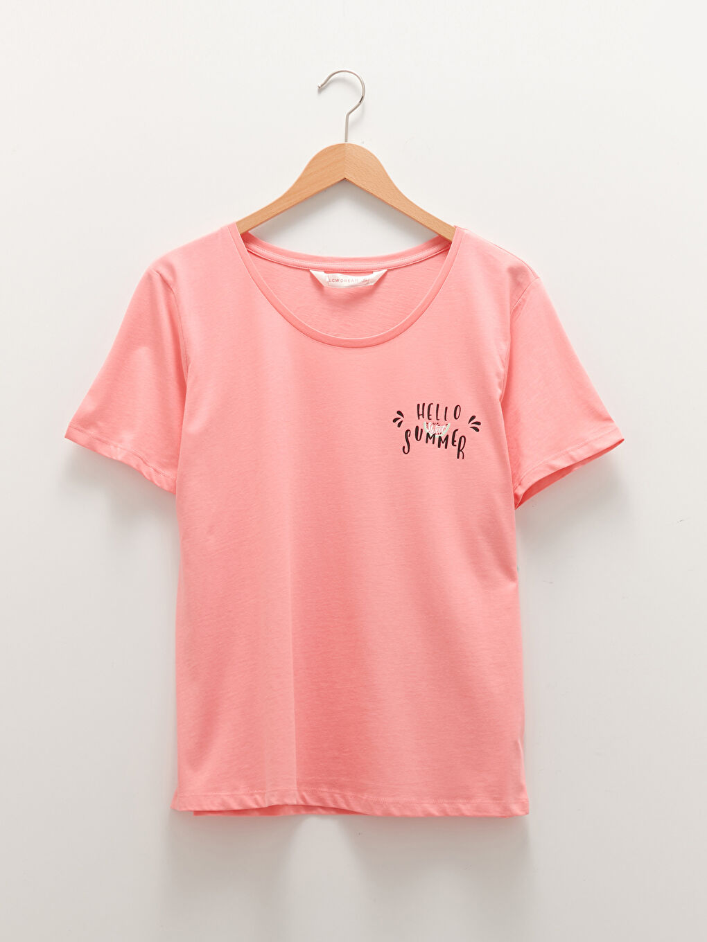 Crew Neck Printed Short Sleeve Cotton Short Pajamas Set-12