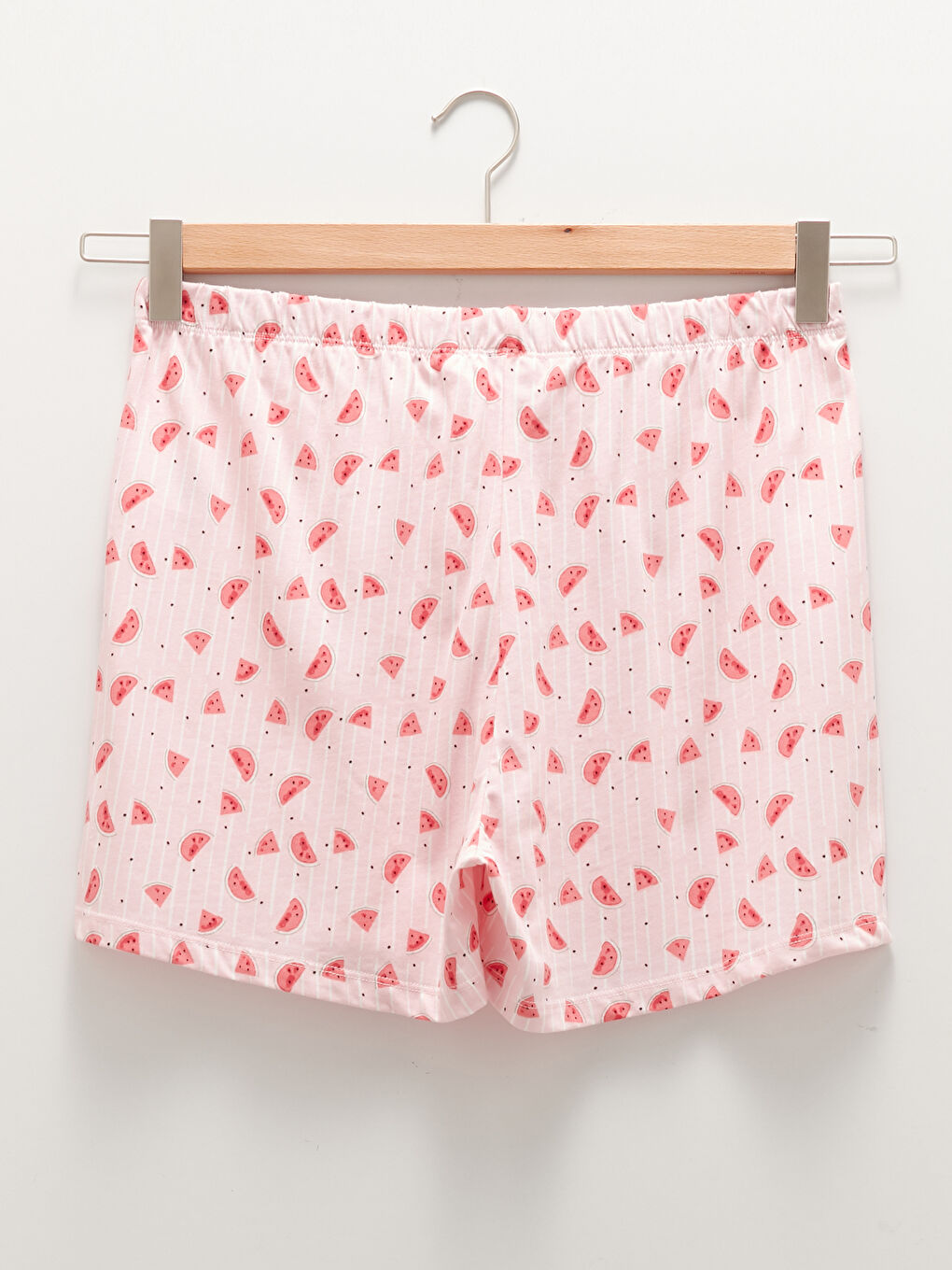 Crew Neck Printed Short Sleeve Cotton Short Pajamas Set-15