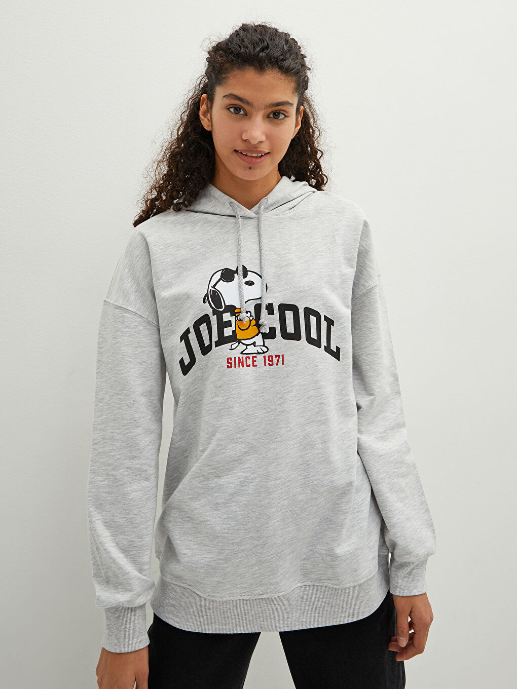 Snoopy Printed Long Sleeve Women's Hoodie-1