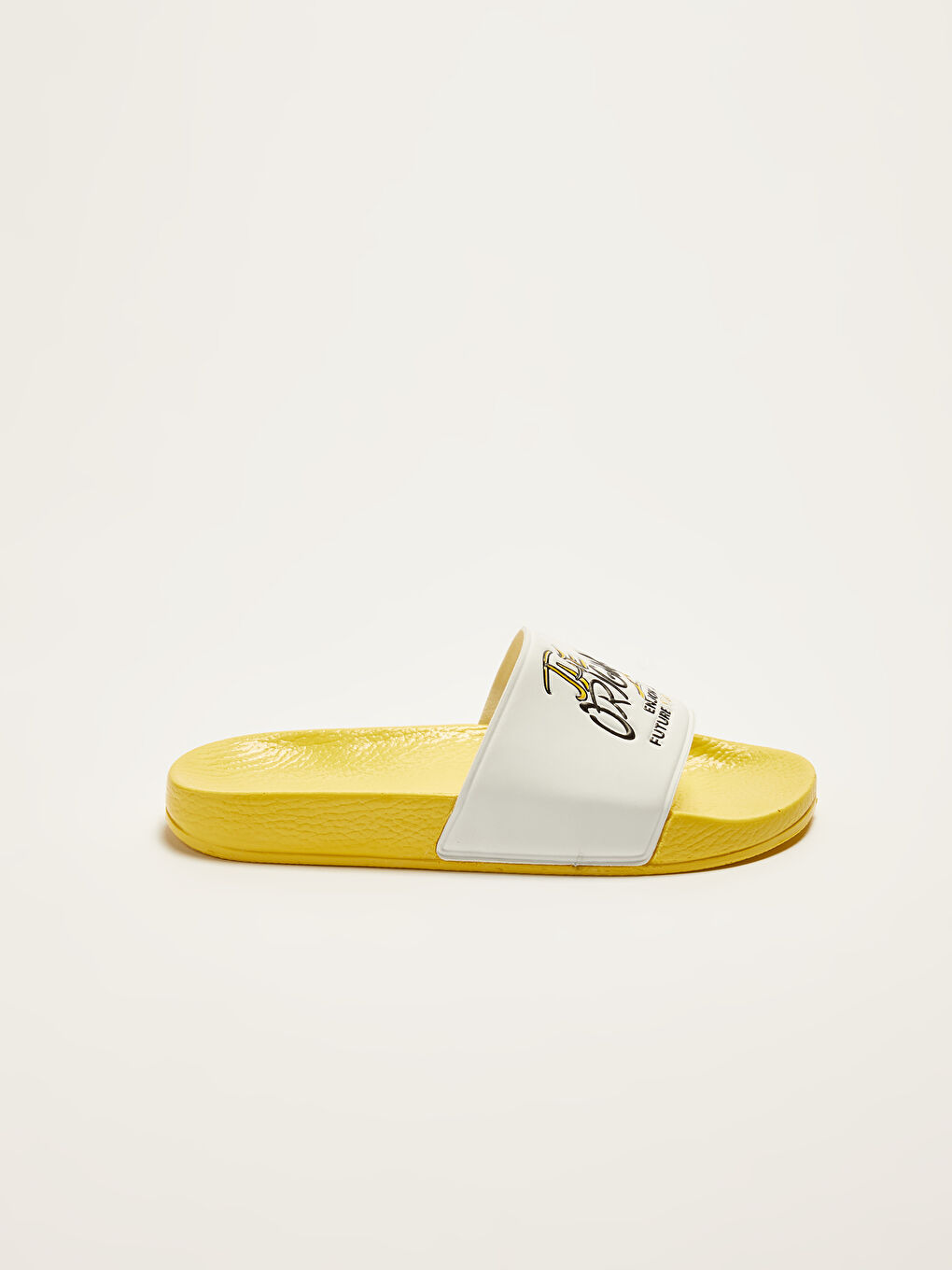 Sarı Çift Bantlı Toka Detaylı Erkek Çocuk Terlik-2