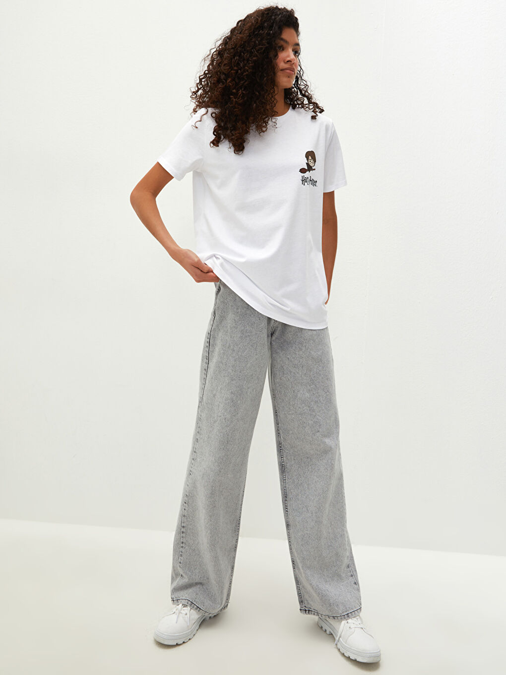 Crew Neck Harry Potter Printed Short Sleeve Women's T-Shirt-2