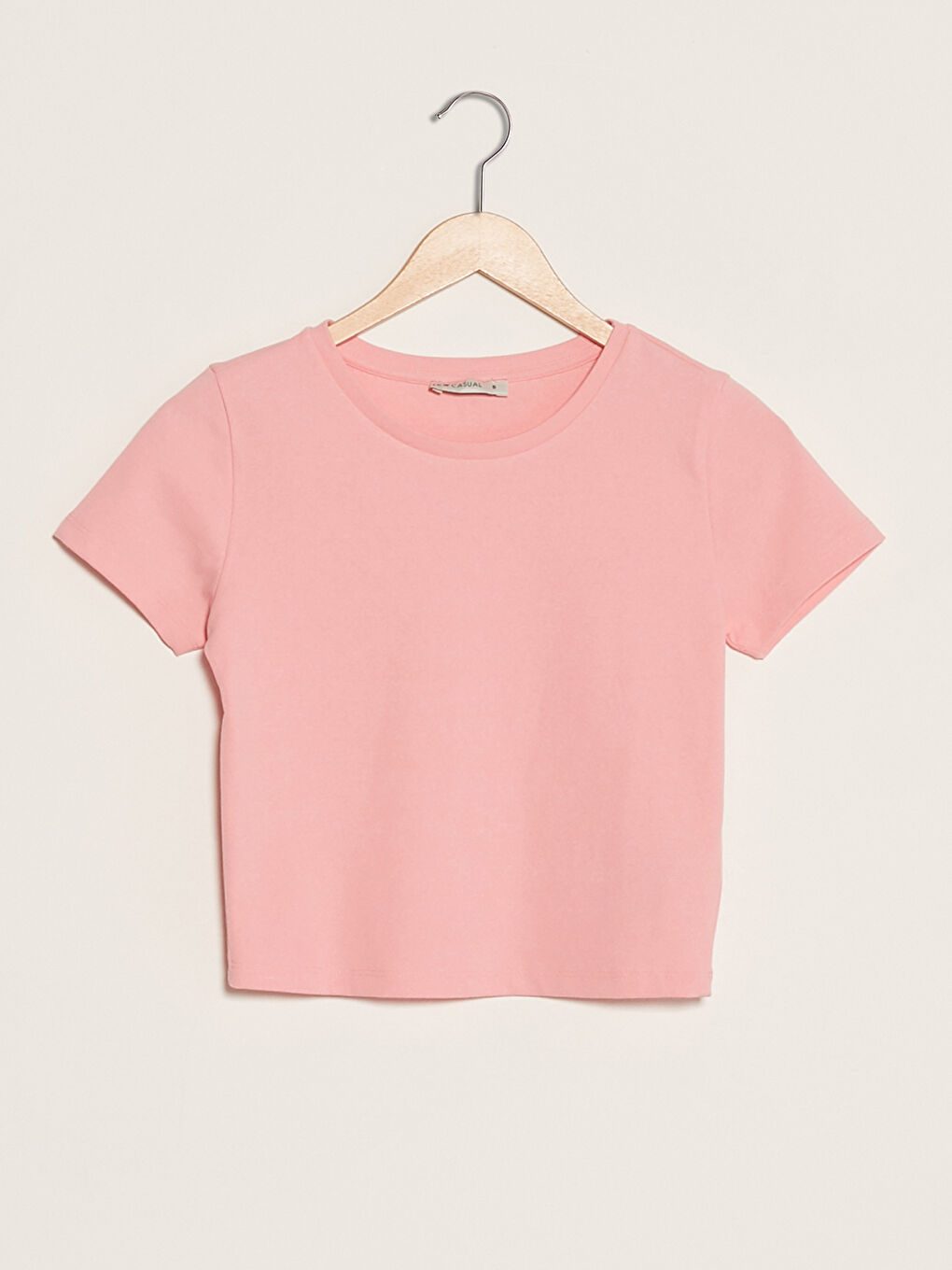 Crew Neck Plain Short Sleeve Women's T-Shirt -S1KY36Z8-QY6