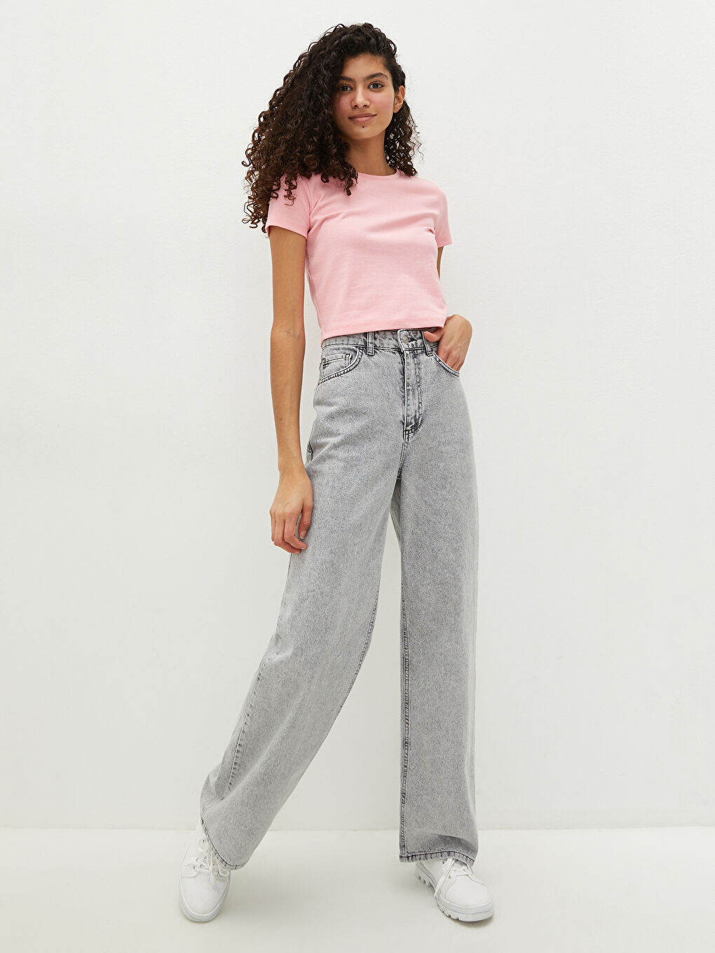 Crew Neck Plain Short Sleeve Women's T-Shirt -S1KY36Z8-QY6
