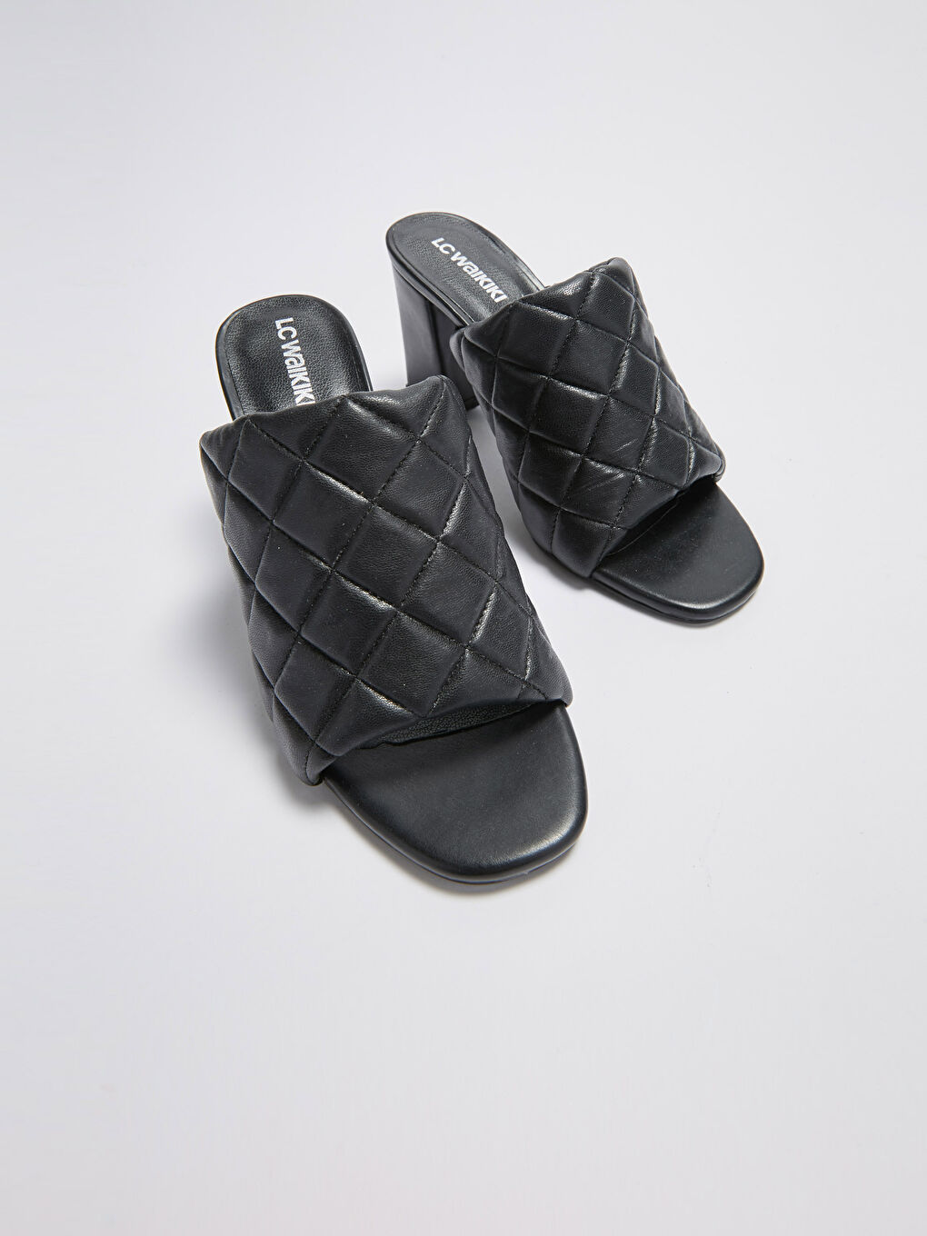 LCW STEPS Leather Look Single Band Women's Heeled Slippers -S1KY90Z8-HUC