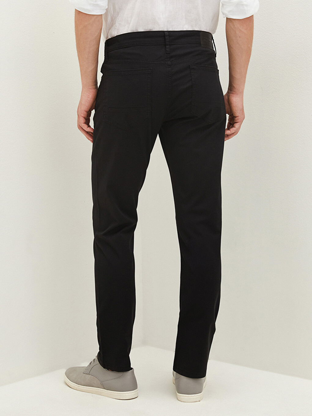 Slim Fit Twill Men's Trousers-2