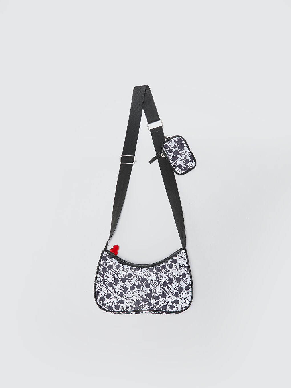 Siyah Mickey Mouse Lisanslı Kadın Baget Çanta-2