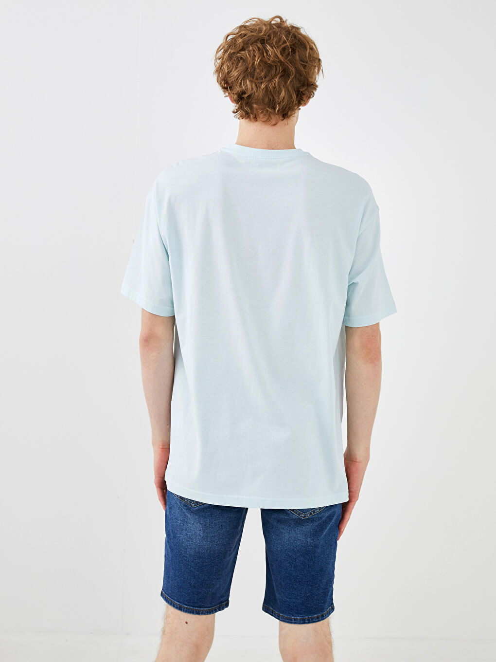 Oversize Crew Neck Short Sleeve Printed Jersey Men's T-Shirt-3