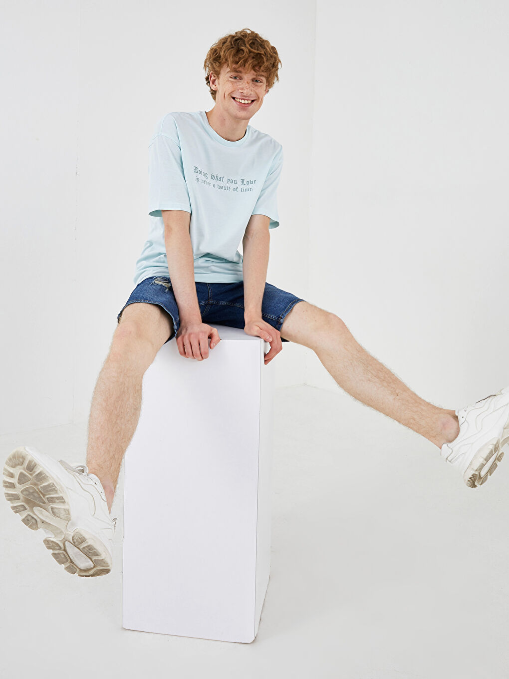 Oversize Crew Neck Short Sleeve Printed Jersey Men's T-Shirt-4