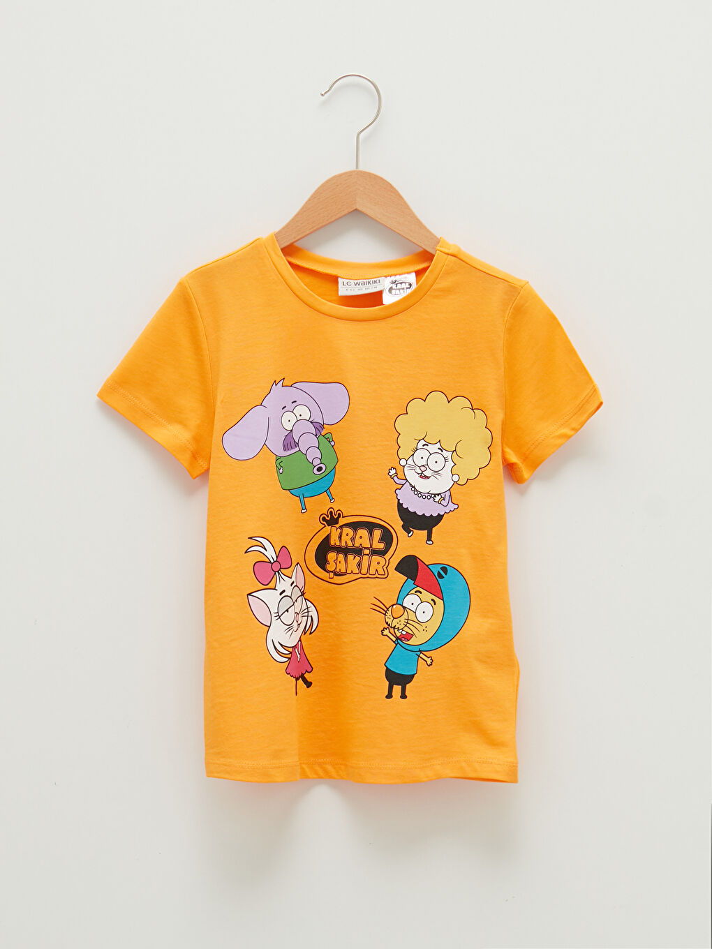 Футболка для девочек с круглым вырезом, коротким рукавом, принтом Король Шакир, из хлопка