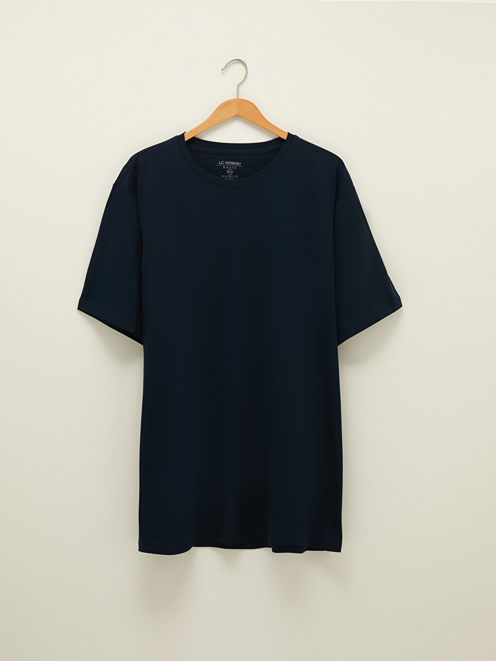 Plus Size Crew Neck Short Sleeved Basic Combed Cotton Men's T-Shirt